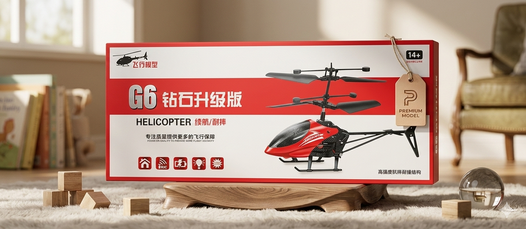 G6 Infrared Induction Remote Control Helicopter - Rechargeable Flying Toy with Lights for Kids & Teens