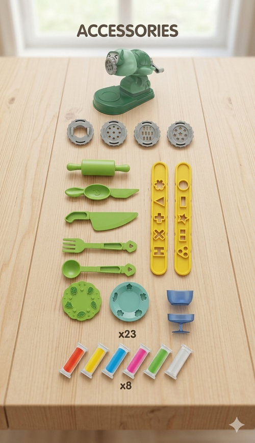 23-Piece Color Clay Turtle DIY Sushi Maker Set – Upgraded Modeling Clay Kit for Kids