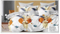 Modern King Size 6-Piece Bedding Set – Printed Quilt Cover, Deep Fitted Sheet & 4 Pillowcases (Design 6)