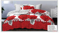 Luxury Printed King Size Quilt Cover Set – 6 Piece Bedding Set with Fitted Sheet & 4 Pillowcases (Design 3)