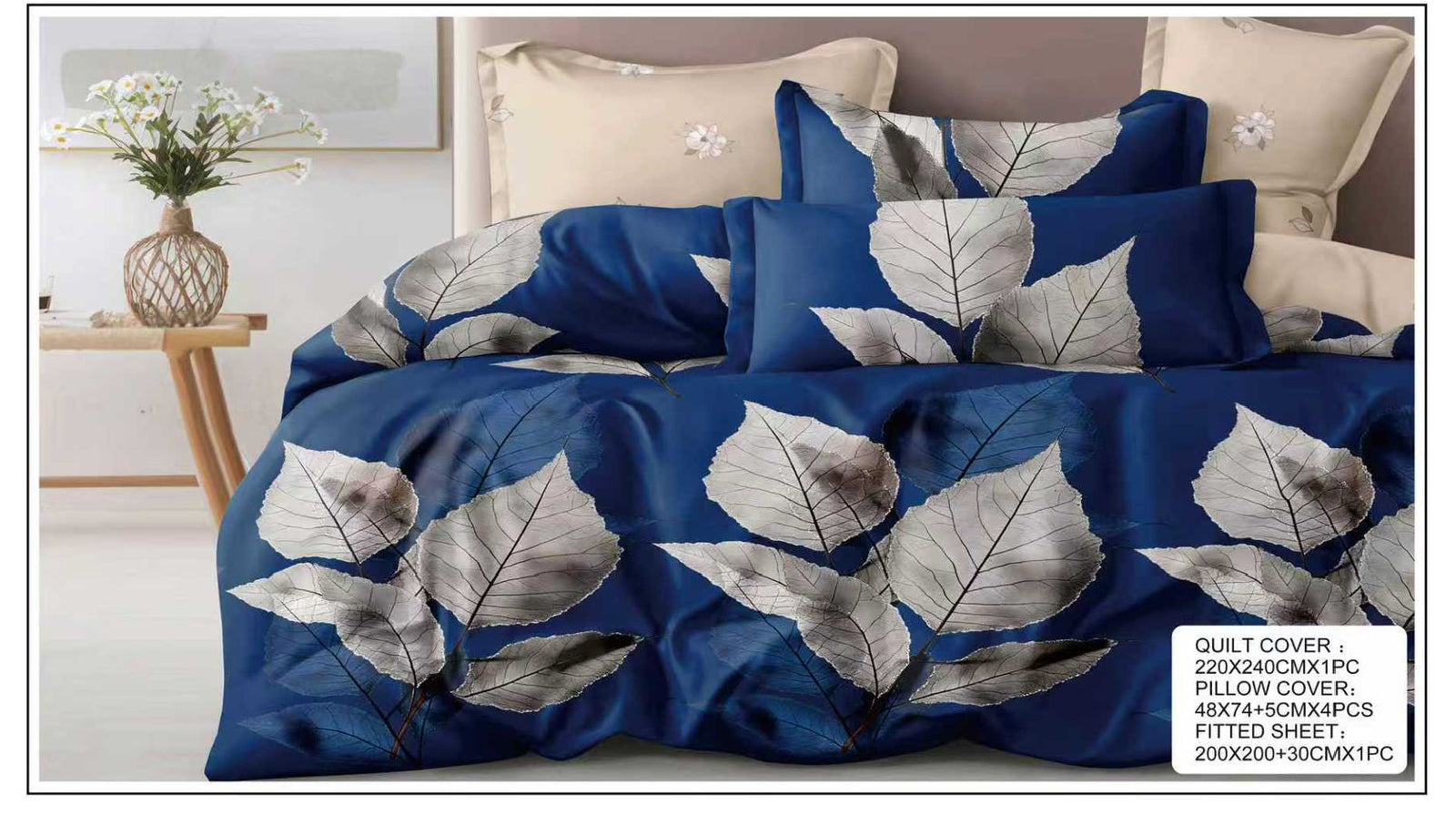 6-Piece King Size Quilt Cover Set. Expertly crafted from premium, breathable, and exceptionally soft fabric, it delivers superior comfort, timeless elegance, and effortless maintenance for year