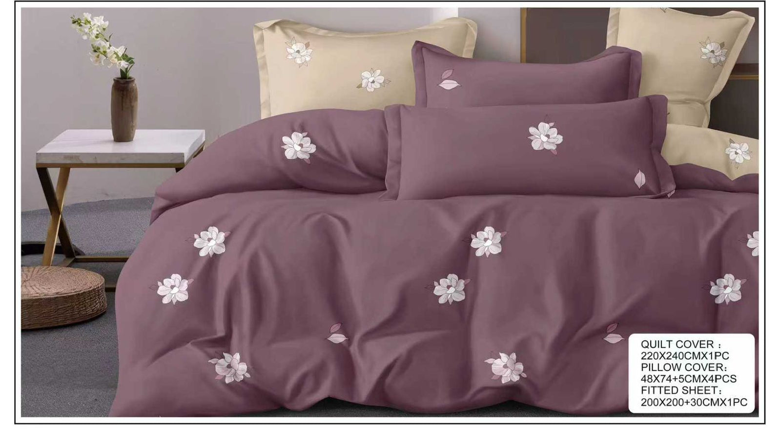 6-Piece King Size Quilt Cover Set. Expertly crafted from premium, breathable, and exceptionally soft fabric, it delivers superior comfort, timeless elegance, and effortless maintenance for year