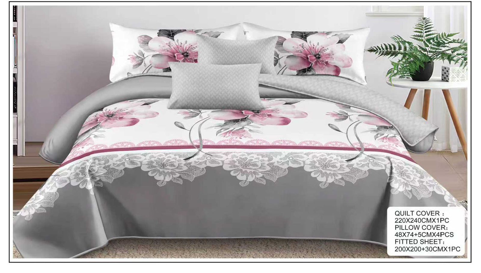 6-Piece King Size Quilt Cover Set. Expertly crafted from premium, breathable, and exceptionally soft fabric, it delivers superior comfort, timeless elegance, and effortless maintenance for year