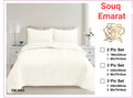 Classic White Bedspread Set - Luxury Quilted Embossed Coverlet