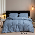 Classic Navy Blue Geometric Bedding Set