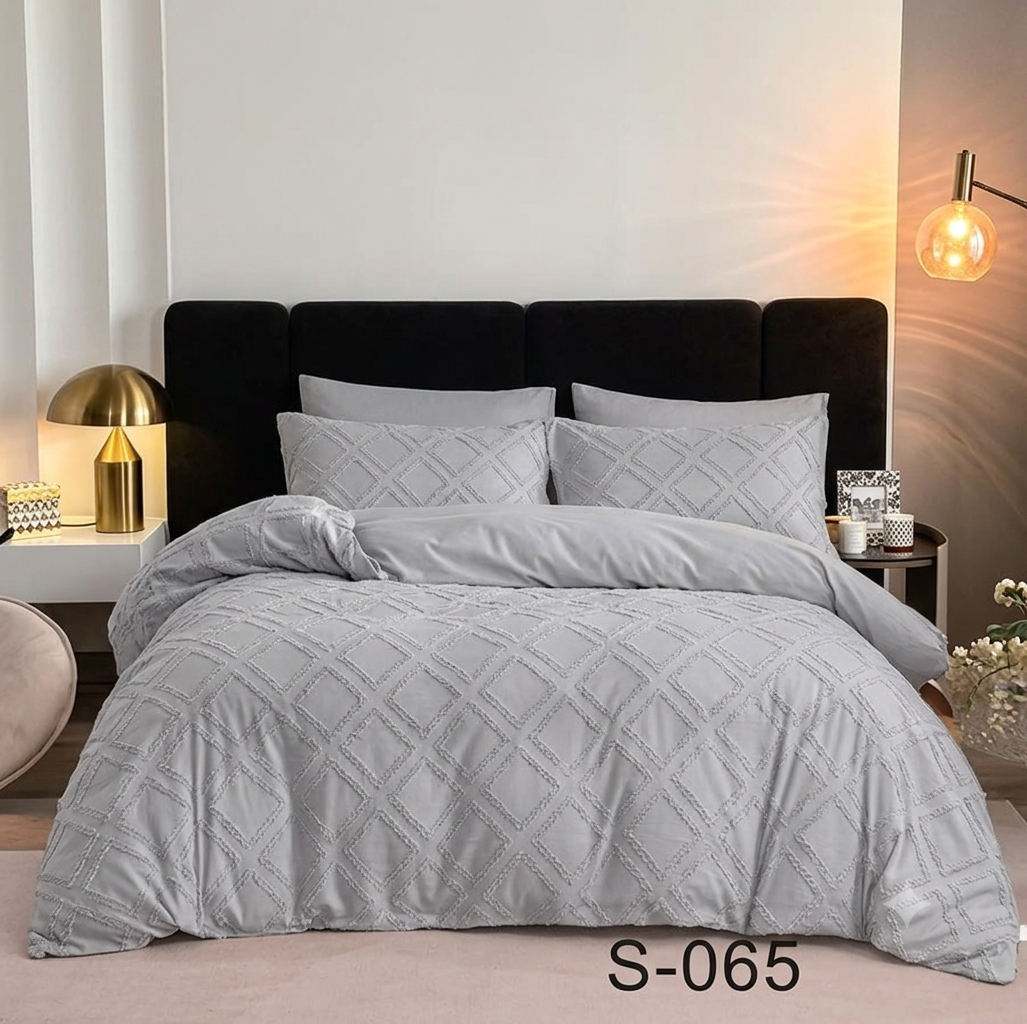 Contemporary Slate Gray Premium Bedding Set