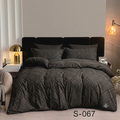 Sophisticated Charcoal Grey Textured Bedding Set