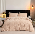 Warm Beige Arch Textured 6-Piece Bedding Set