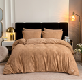 Elegant Camel Tan Arch Textured 6-Piece Bedding Set