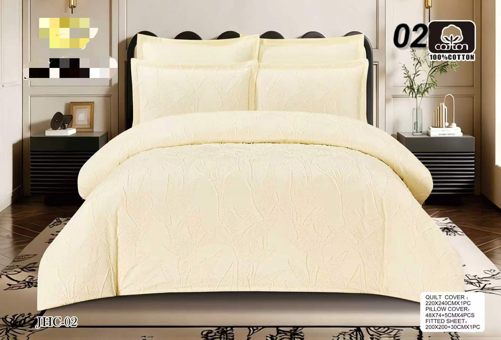 Premium Luxury Bed Sheet Set Ultra Soft & Breathable Bedding Design 8
