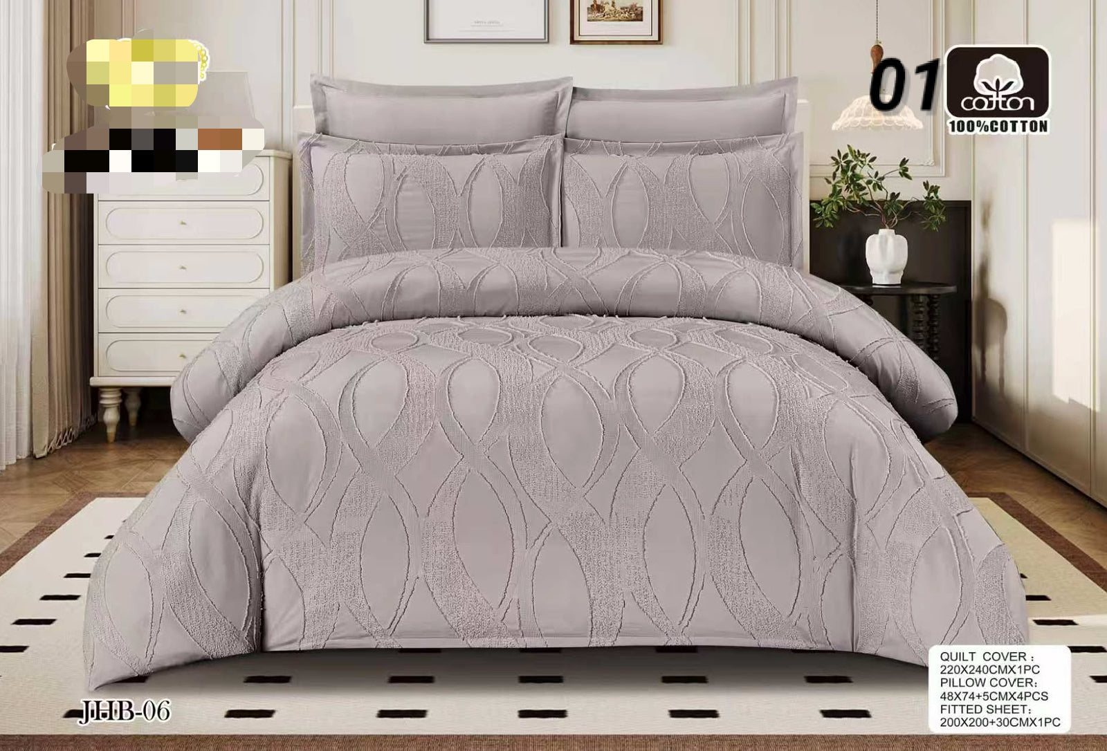 Premium Luxury Bed Sheet Set Ultra Soft & Breathable Bedding Design 11