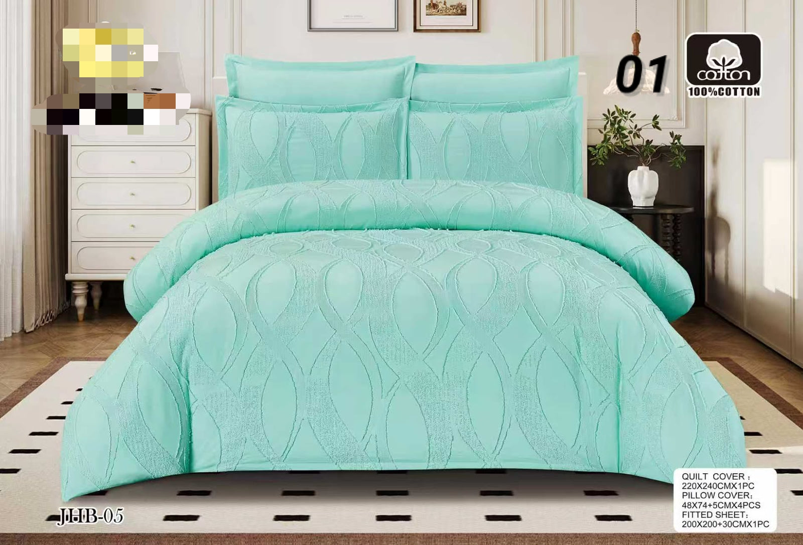 Premium Luxury Bed Sheet Set Ultra Soft & Breathable Bedding Design 12
