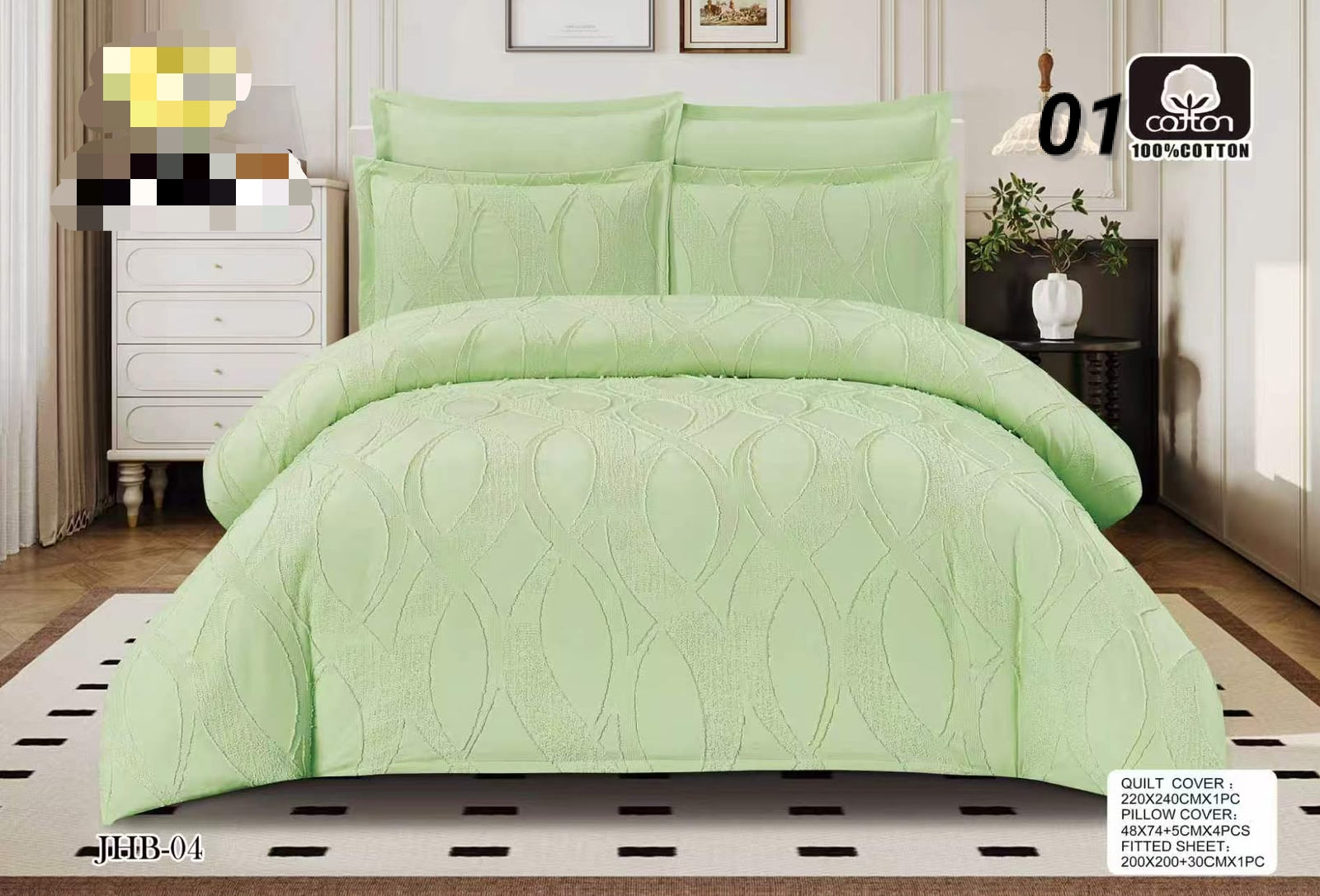 Premium Luxury Bed Sheet Set Ultra Soft & Breathable Bedding Design 13