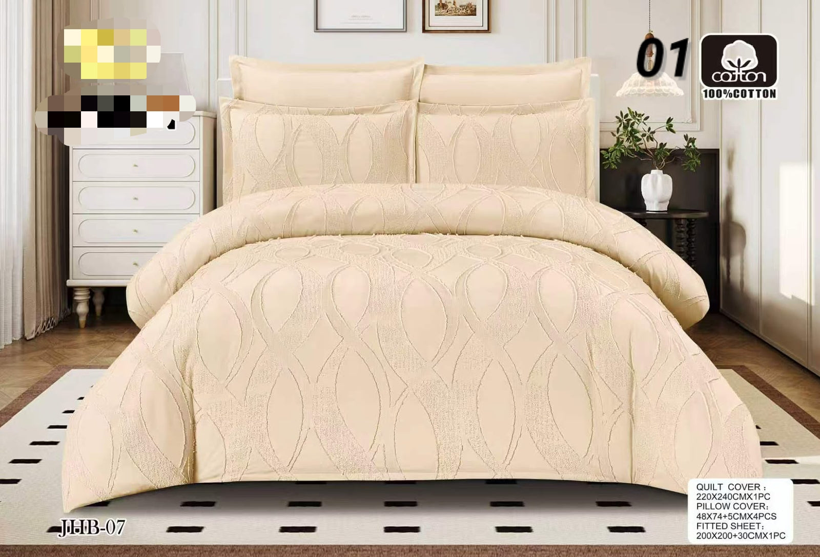 Premium Luxury Bed Sheet Set Ultra Soft & Breathable Bedding Design 14