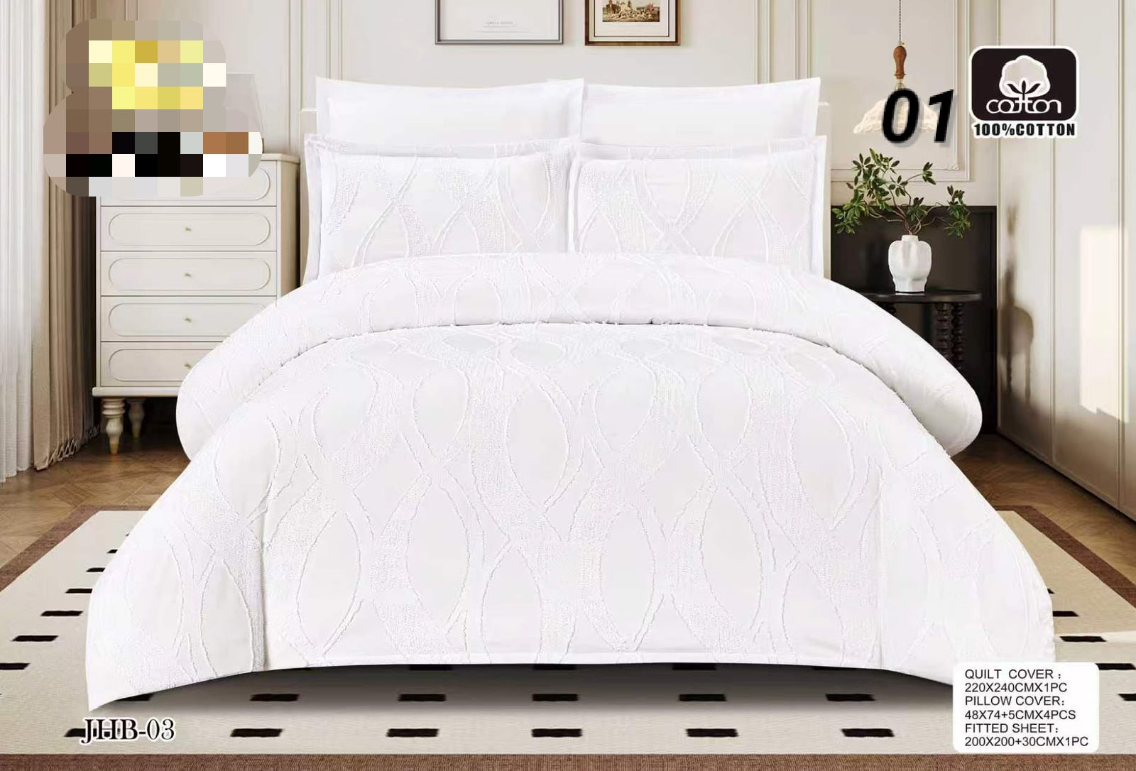 Premium Luxury Bed Sheet Set Ultra Soft & Breathable Bedding Design 21