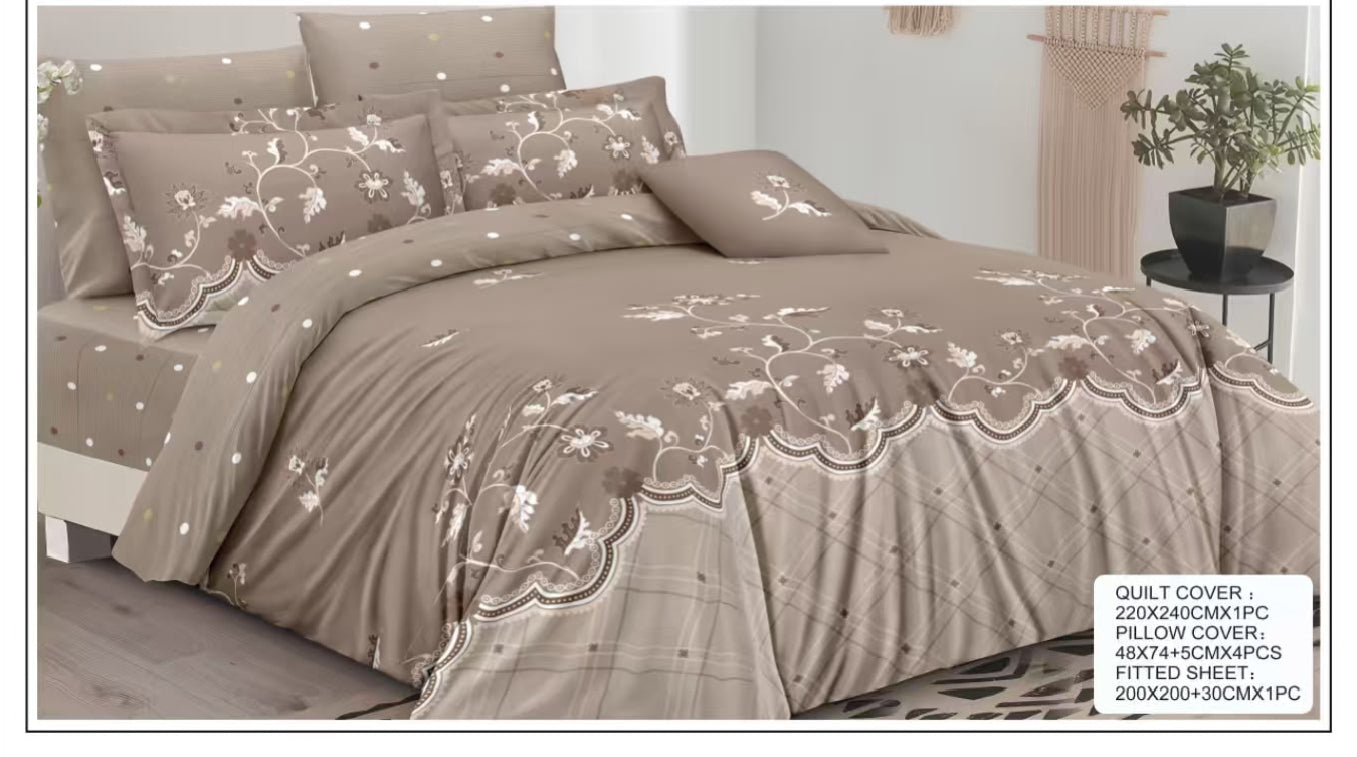 Premium King Size Bedsheet Set Design 21