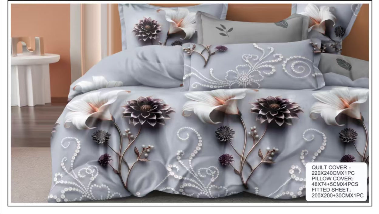 Premium King Size Bedsheet Set Design 35