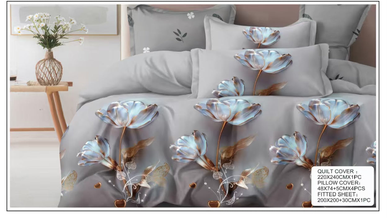Premium King Size Bedsheet Set Design 6
