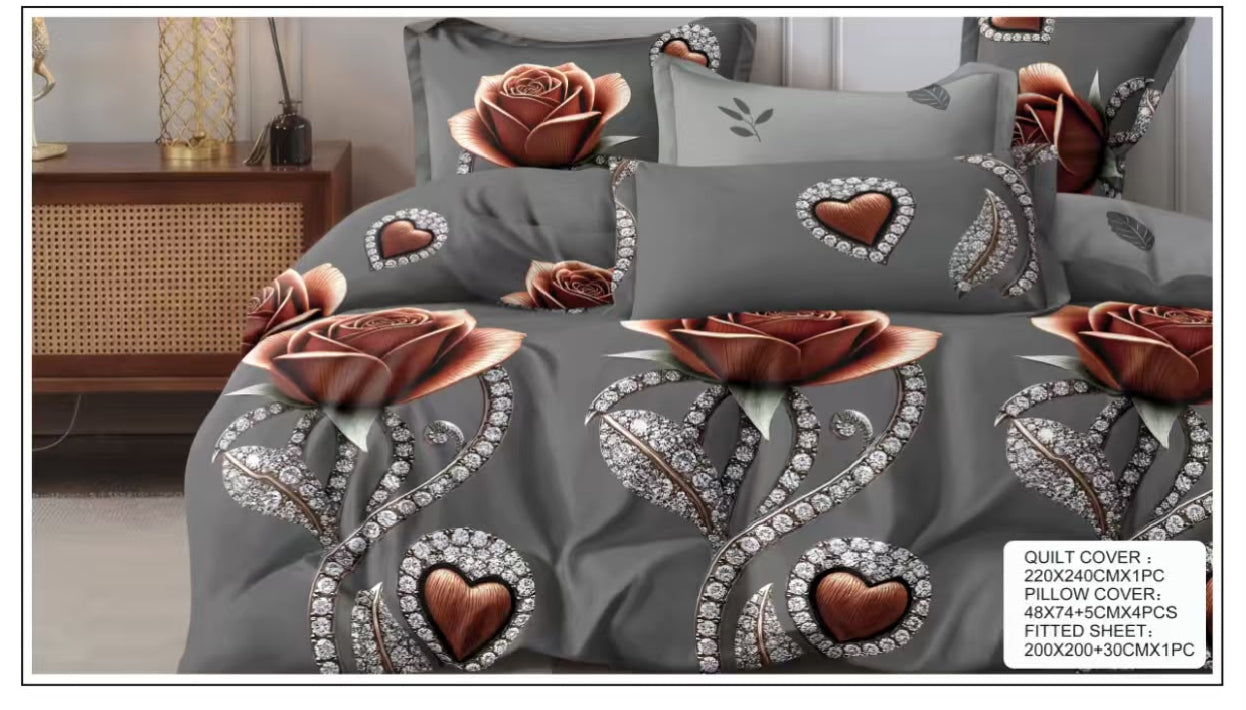 Premium King Size Bedsheet Set Design 16