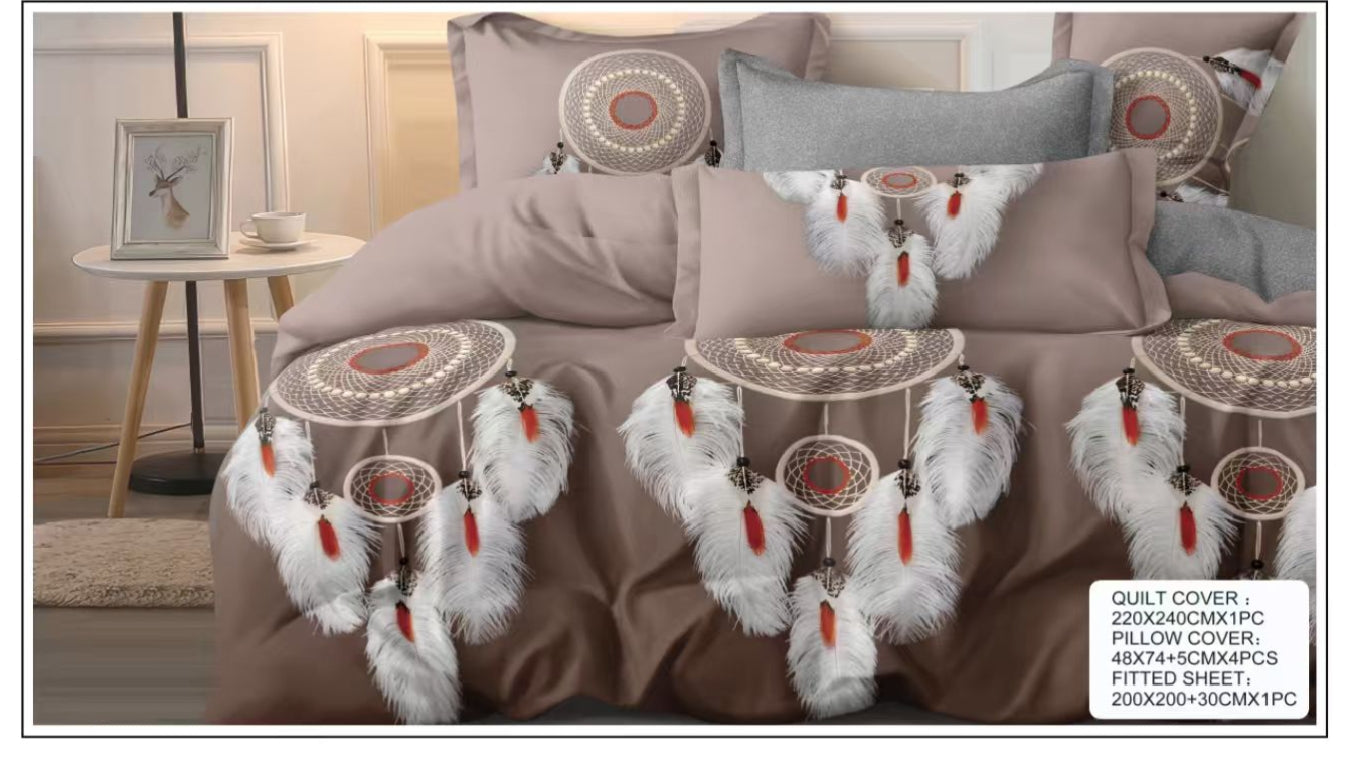 Premium King Size Bedsheet Set Design 4