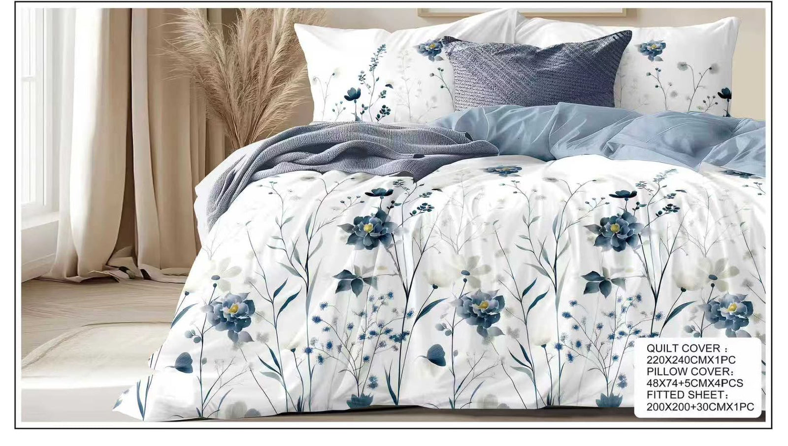 Premium King Size Bedsheet Set Design 33