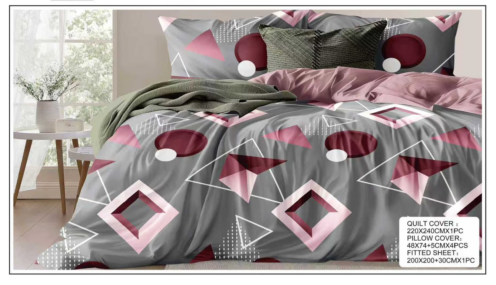 Premium King Size Bedsheet Set Design 34