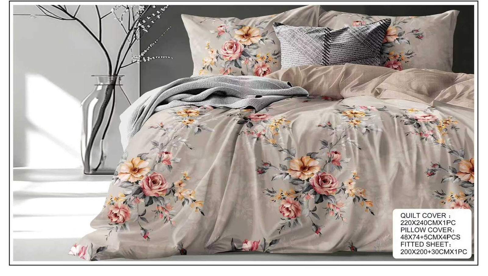 Premium King Size Bedsheet Set Design 11