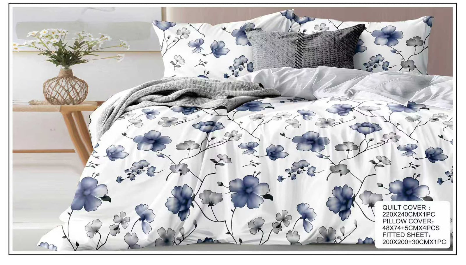 Premium King Size Bedsheet Set Design 18