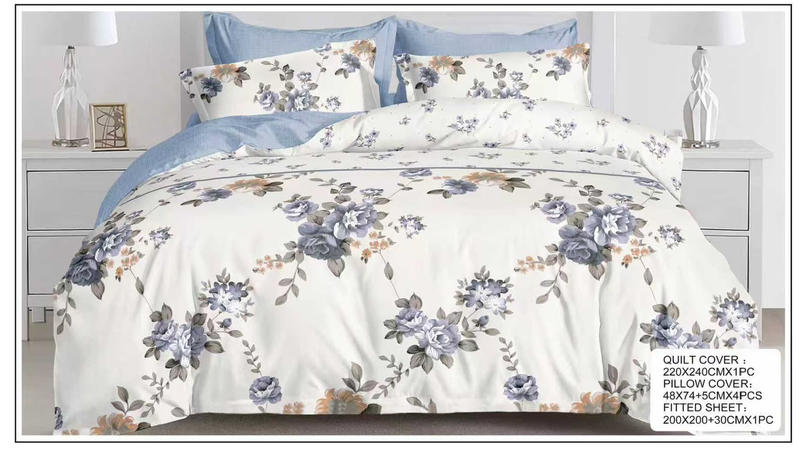 Premium King Size Bedsheet Set Design 14