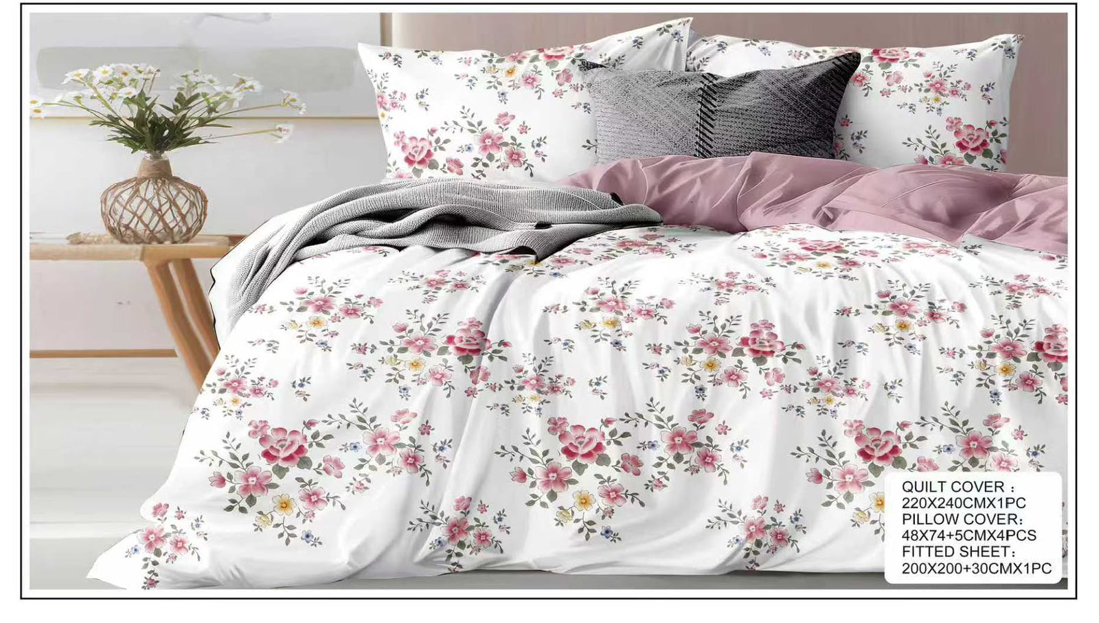 Premium King Size Bedsheet Set Design 8