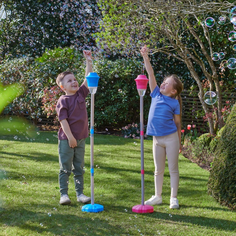 Street Lights Bubble Machine with Lights and Music - Adjustable Height (Up to 132cm) for Kids