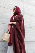 Burgundy Abaya with Shaila