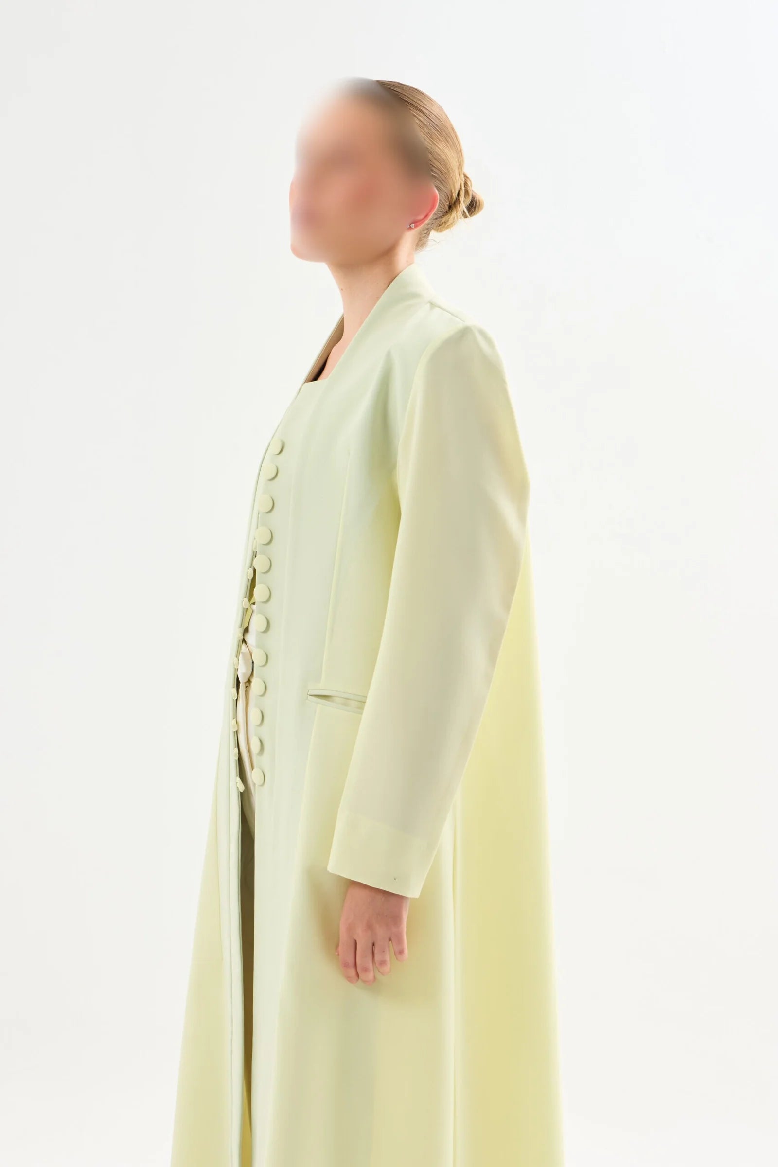 Butter Yellow Straight Abaya - Can be Customized in many colors