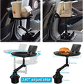 QY51 360° Adjustable Car Cup Holder Tray - Multipurpose Food Table & Phone Mount for Car Interior