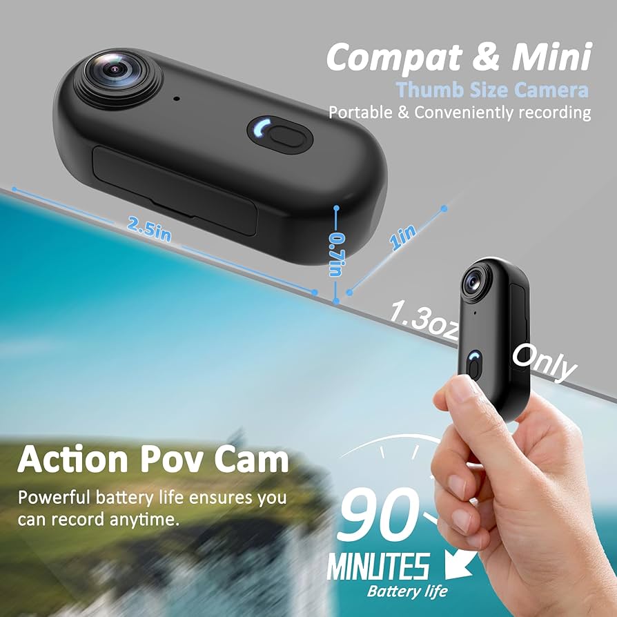 2026 Digital Video Recorder Mini Body Camera Small Thumb Camera 4K Action Camera with Wifi