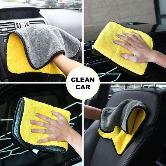 CarCareExpert Super Soft Microfiber Car Drying Towel - Yellow (Scratch-Free & Highly Absorbent)