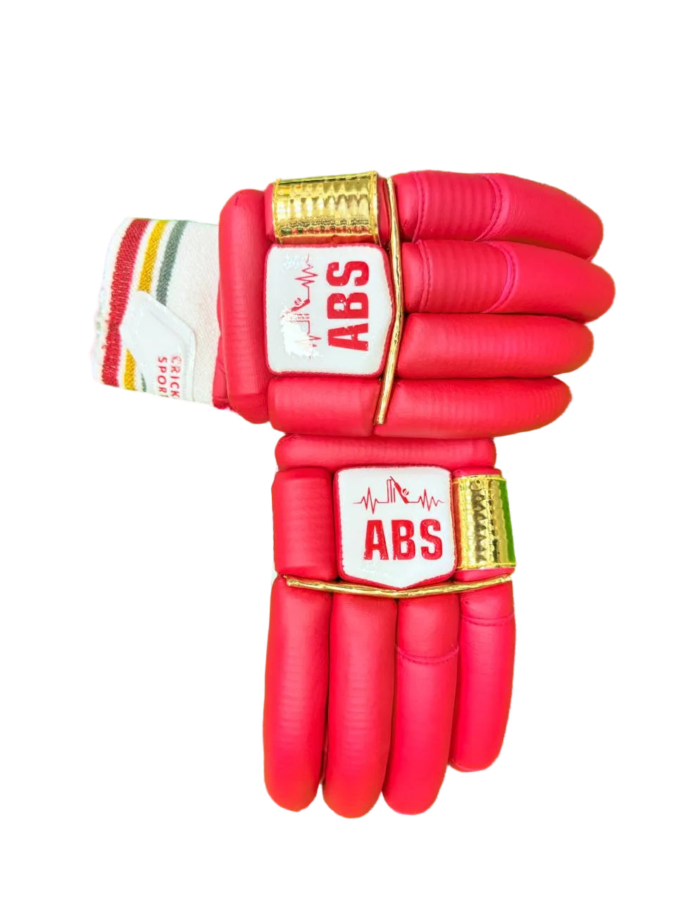 ABS B.PRO Red Gold Edition Cricket Batting Gloves – Left Hand & Right Hand Batsman | International Player Quality