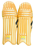 ABS B.PRO Golden Edition Batting Pads – International Player Quality | ICC Standard Safety – Yellow/White