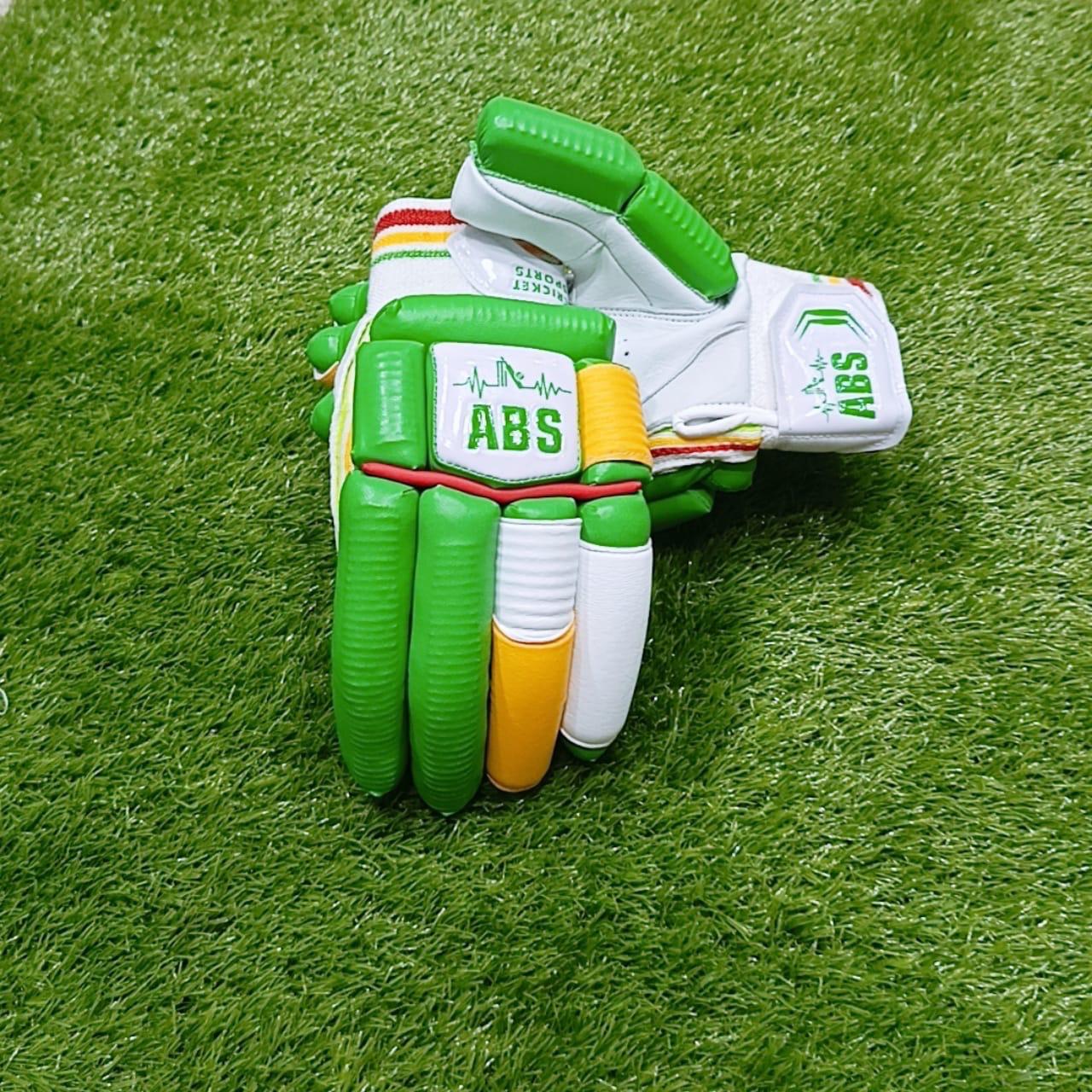 ABS B.PRO Green Multi Edition Cricket Batting Gloves – Left Hand & Right Hand Batsman | International Player Quality