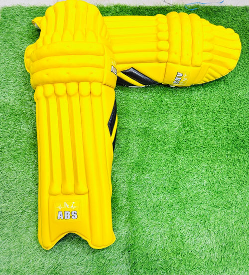 ABS B.PRO Yellow White Edition Batting Pads – Pro Grade | International Quality | ICC Safety Compliant