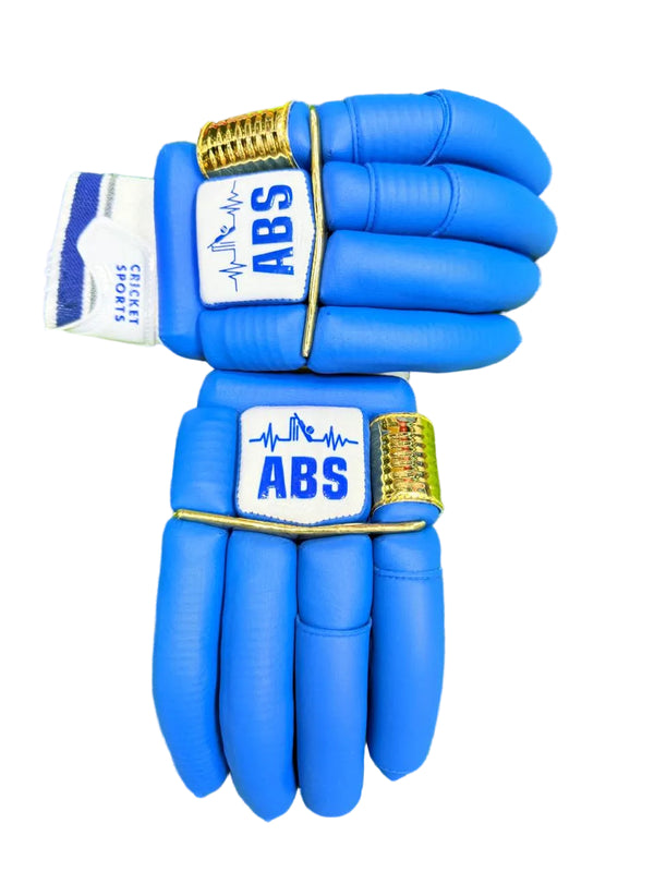ABS B.PRO Royal Blue Gold Edition Cricket Batting Gloves – Left Hand & Right Hand Batsman | International Player Quality
