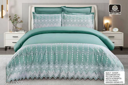 6-Piece Super King Size Quilt Cover Set – Luxury Bedding with Fitted Sheet & 4 Pillowcases (Multiple Designs/Variants)