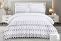 Luxury Bedding with Fitted Sheet & 4 Pillowcases (Multiple Designs/Variants) 6-Piece Super King Size Quilt Cover Set –