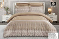 Luxury Bedding with Fitted Sheet & 4 Pillowcases (Multiple Designs/Variants) 6-Piece Super King Size Quilt Cover Set –