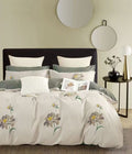 Best – Luxury Bedding with Fitted Sheet & 4 Pillowcases (Multiple Designs/Variants) 6-Piece King Size Quilt Cover Set (Design 4)