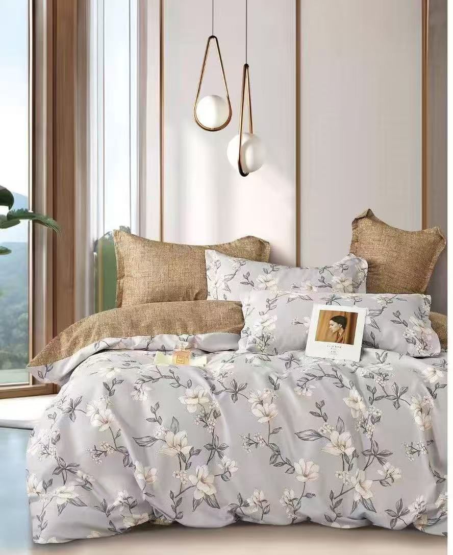 Best – Luxury Bedding with Fitted Sheet & 4 Pillowcases (Multiple Designs/Variants) 6-Piece King Size Quilt Cover Set