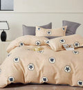 Luxury Bedding with Fitted Sheet & 4 Pillowcases 6-Piece King Size Quilt Cover Set (Multiple Designs/Variants) (Design 8)