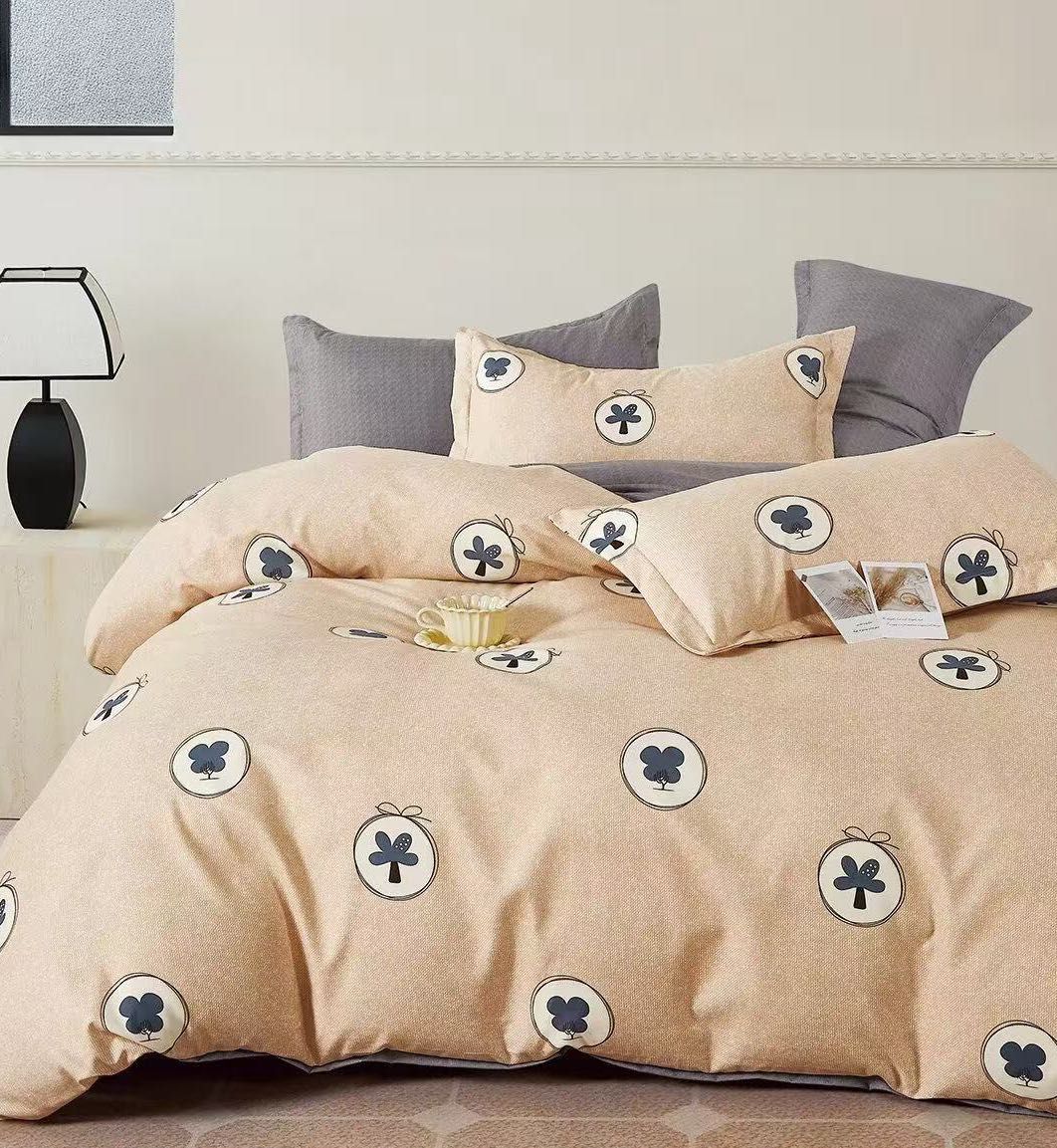 Luxury Bedding with Fitted Sheet & 4 Pillowcases 6-Piece King Size Quilt Cover Set (Multiple Designs/Variants) (Design 8)