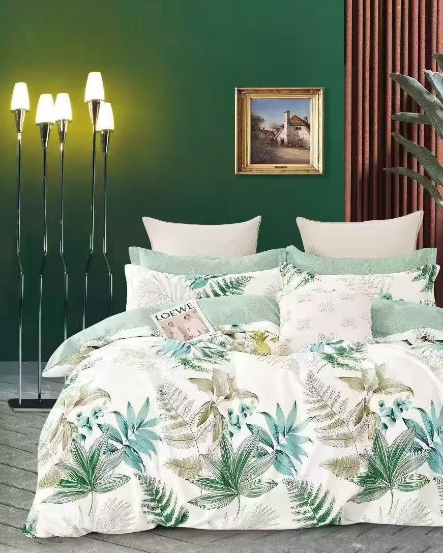 Premium Quality – Luxury Bedding with Fitted Sheet & 4 Pillowcases (Multiple Designs/Variants) 6-Piece King Size Quilt Cover Set