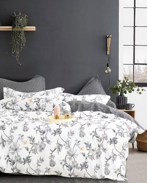 6-Piece King Size Quilt Cover Set – Luxury Bedding with Fitted Sheet & 4 Pillowcases (Multiple Designs/Variants)